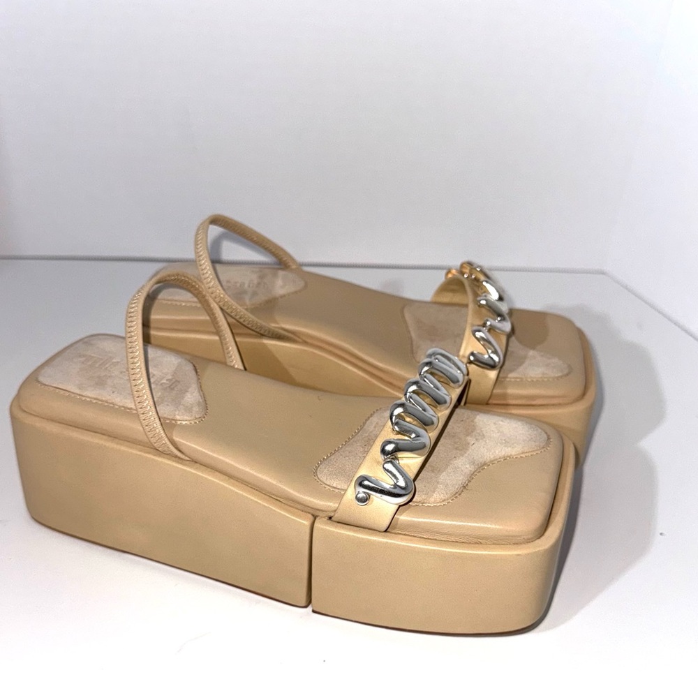 Cult Gaia Onyx Slingback Platform Sandals